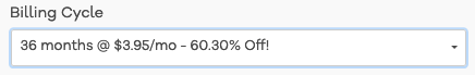 Price for 36 month billing cycle.